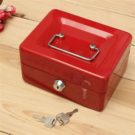 vintage metal cash box with key|steel cash box with lock.